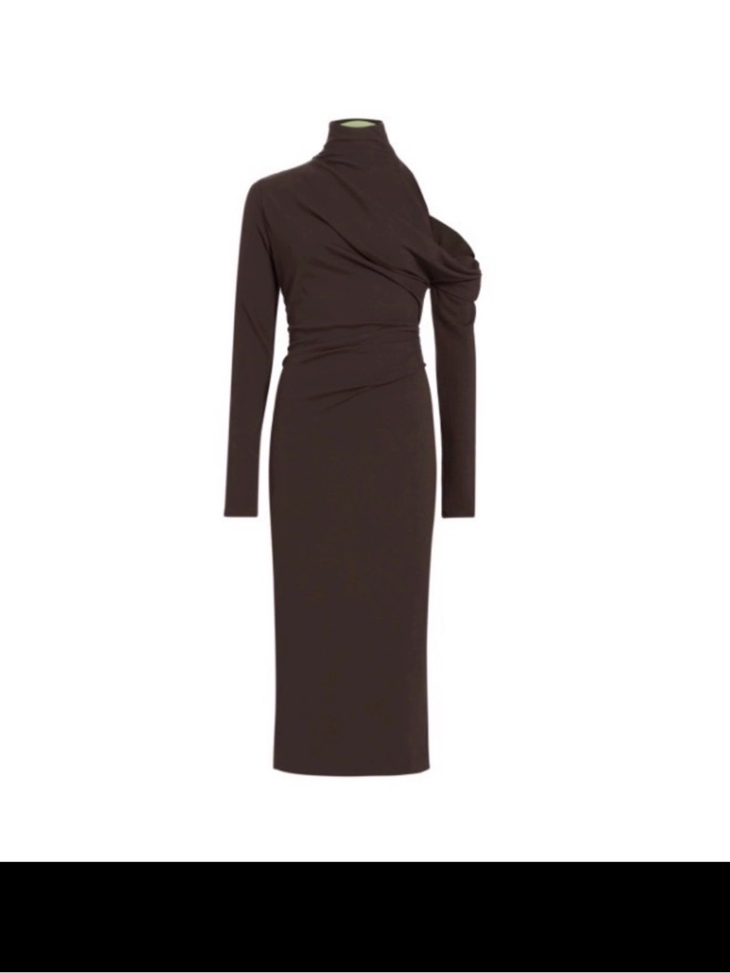 Nwot Gauge81 Size 40 / Large Brown Asymmetric Long-Sleeve Midi Dress